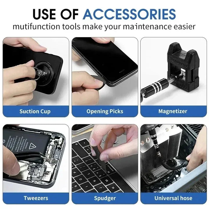 Electric Screwdriver Set 115/117-In-1 - Multifunction Tool Kit For Home PC And Phone Repair DIY Gift Idea