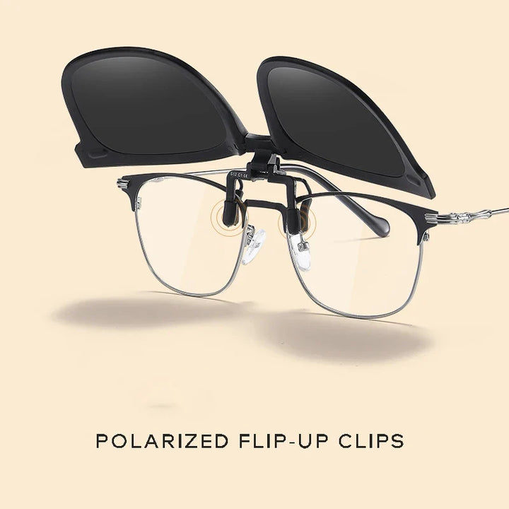 Clip On Sunglasses Foldable Oversized Square Flip Up UV400 Polarized Sunglasses Summer 2026 Trend Gift