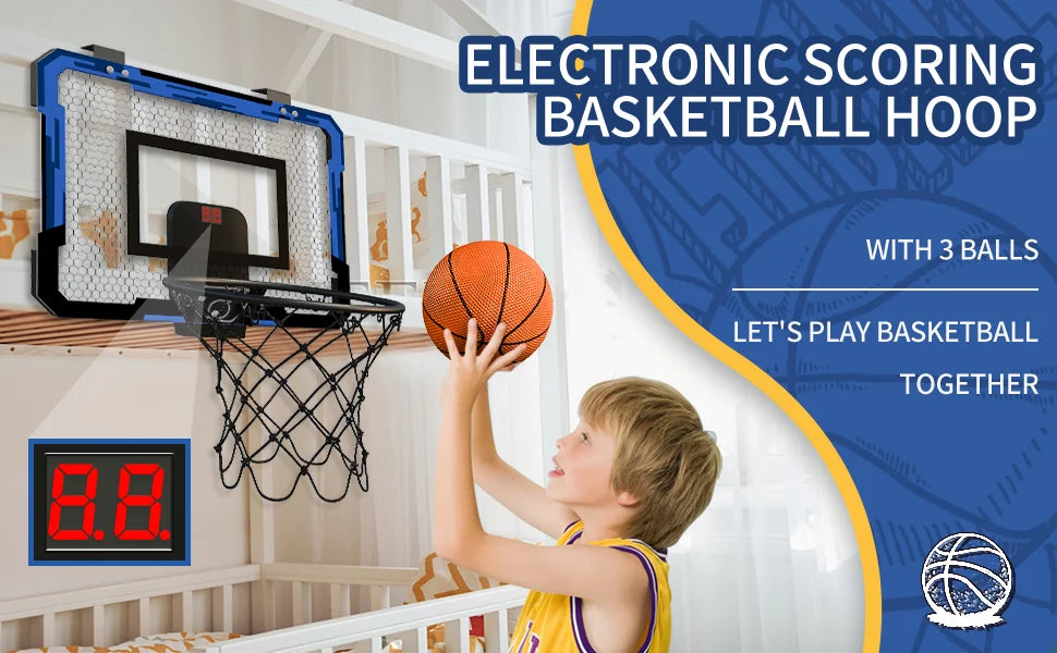 Basketball Hoop For Kids Wall Mounted Mini Backboard Set Indoor Outdoor Play Back To School 2026 Gift