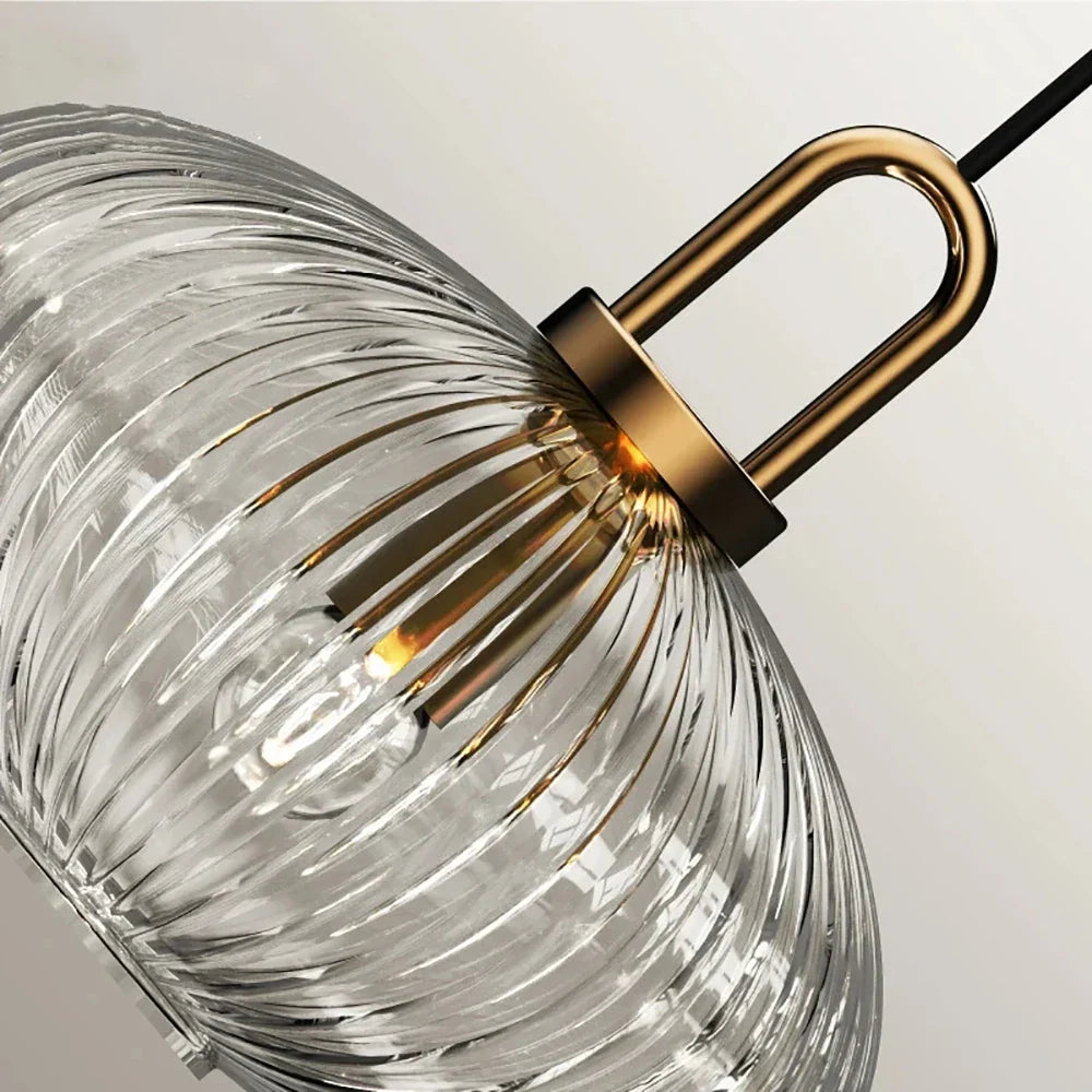 Japandi Glass Pendant Light Japanese Nordic Hanging Lamp Warm