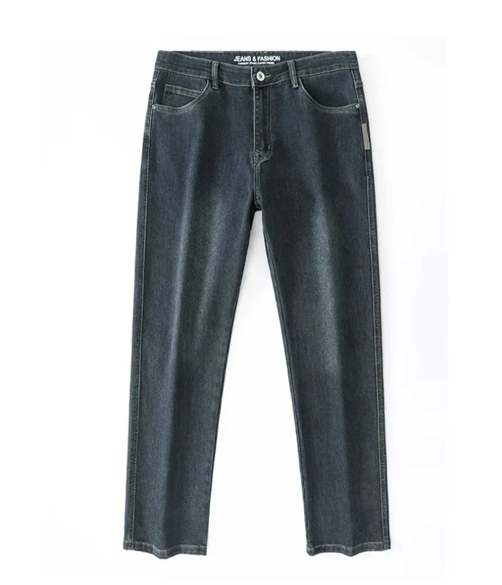 Stretchy Men’s Jeans - Wide Leg, Cotton, Business Casual