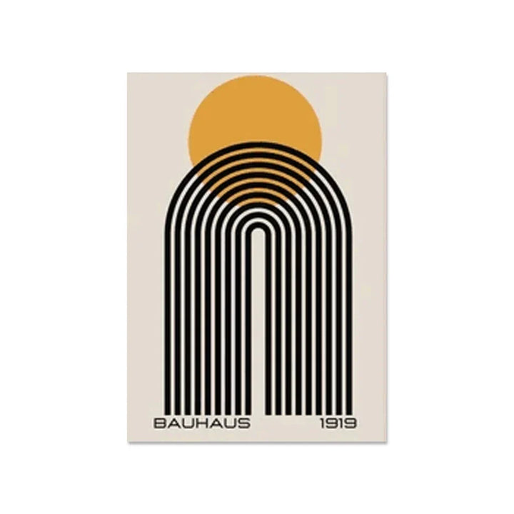 Bauhaus Abstract Geometric Posters Vertical Canvas Art