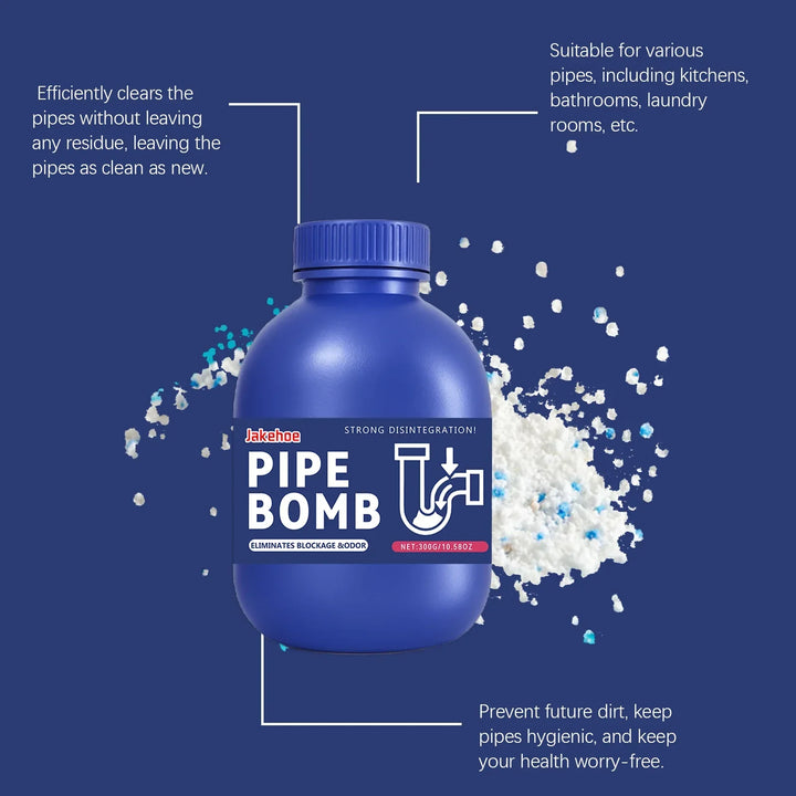 Drain Cleaner Powder 300g Fast Acting Pipe Unblocker For Hair Grease And Food Waste Septic Safe Odor Eliminator