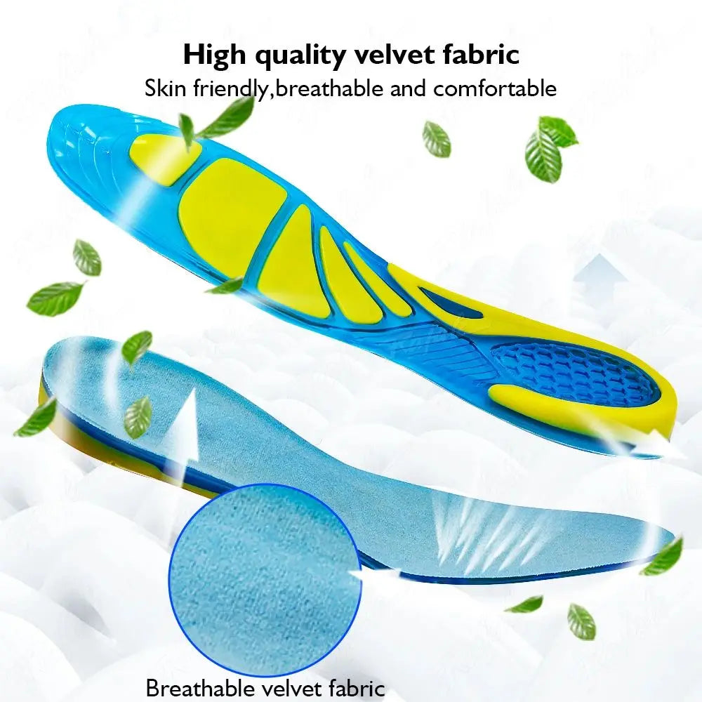 Gel Non Slip Shoe Insoles Silicone Massaging Orthotic Plantar Fascia Insole