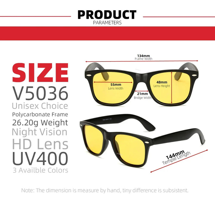 Night Vision Sunglasses Polarized Yellow Lenses UV400 Protection For Enhanced Night Driving Fall 2025 Trend