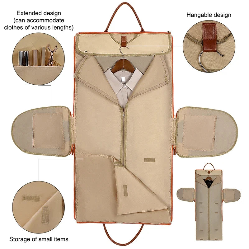 Folding Suit Storage Bag for Women - Large Capacity Waterproof Travel Organizer