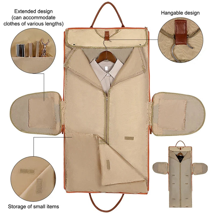 Folding Suit Storage Bag for Women - Large Capacity Waterproof Travel Organizer