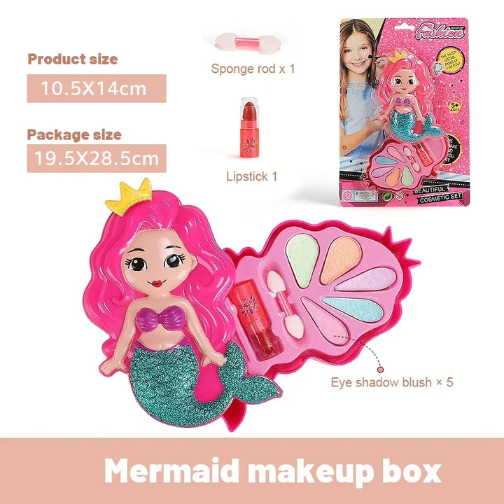 Princess Makeup Toy Set for Kids - Pretend Play Cosmetics with Lipstick &amp; Eyeshadow for Parties