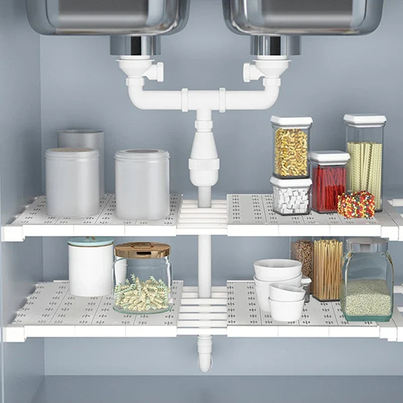 Wall-Mounted Adjustable Shelves - Home Organizers for Closet, Bathroom &amp; Kitchen Storage