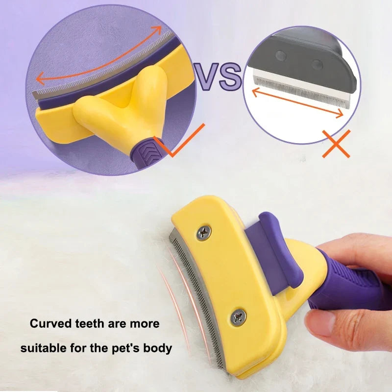 Stainless Steel Pet Grooming Brush - Anti-Lice Comb for Dogs &amp; Cats, Hair Care Supplies
