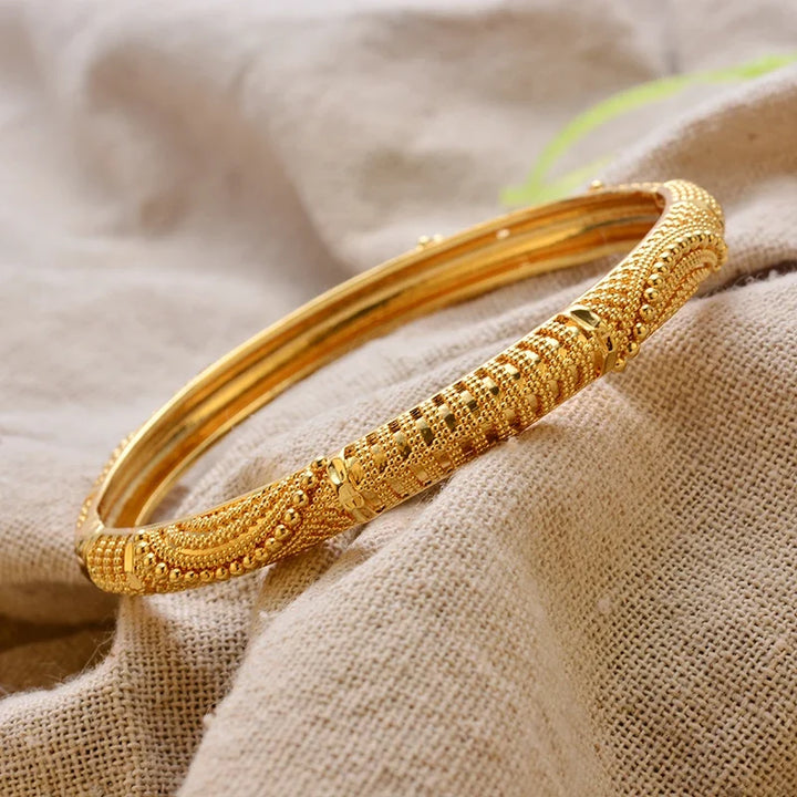 Gold Plated Bangles Luxury Arabic Wedding Bracelet