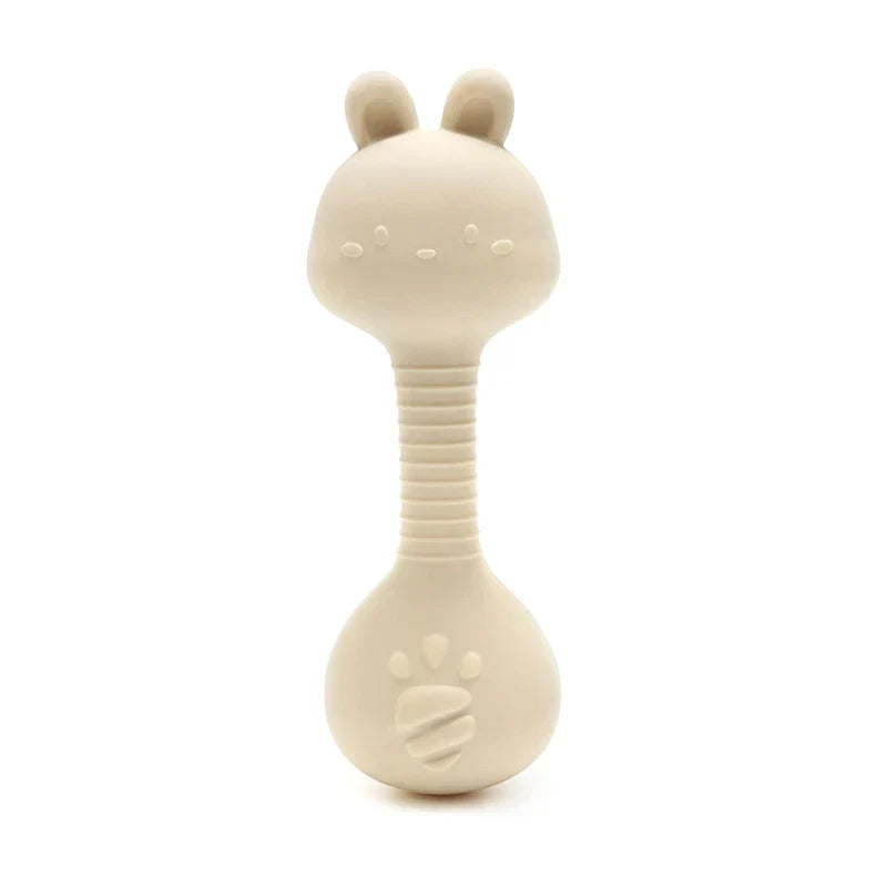 Silicone Rabbit Teether Rattle Newborn Sensory Toys