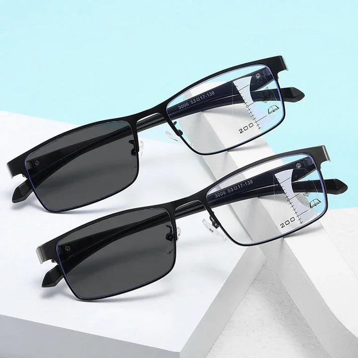 Reading Glasses Progressive Multifocal Photochromic Half Frame Fall 2026 Anti-Blue Light Far Sight Eyewear