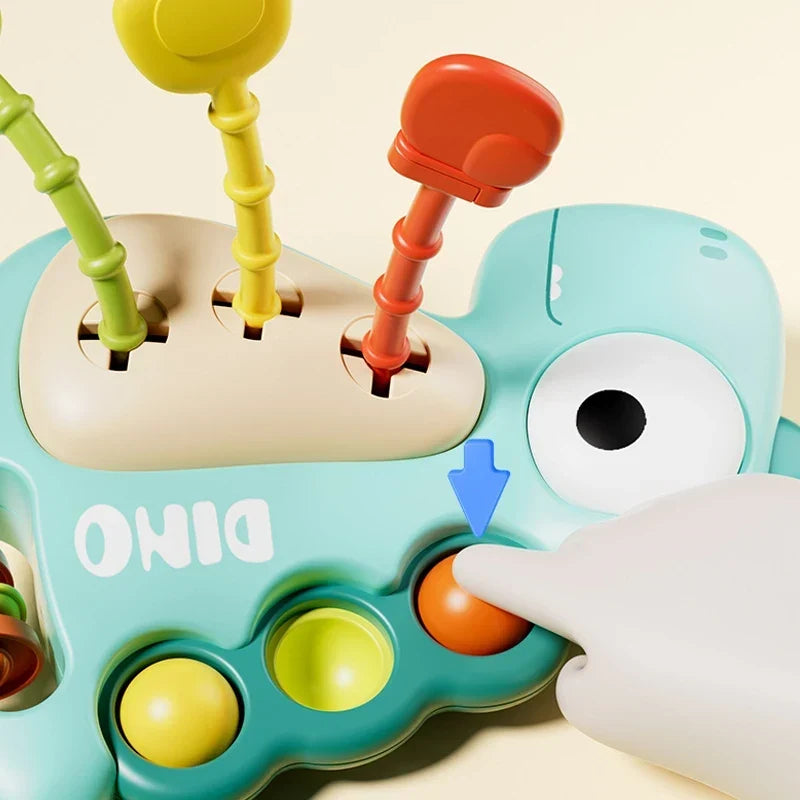 Montessori Dinosaur Pull Toy Newborn Sensory Toys Teether