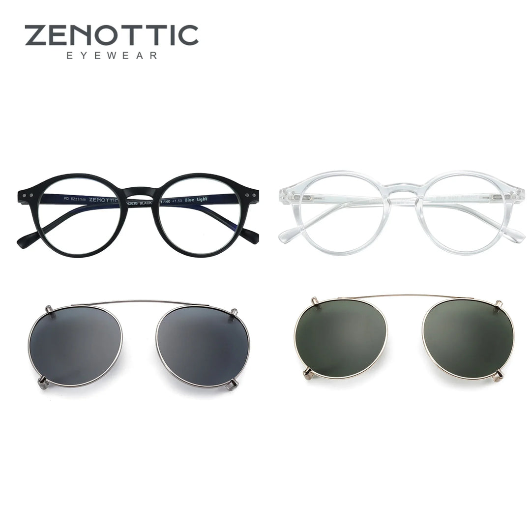 Clip On Sunglasses Retro Round Frames Anti Blue Light Polarizing Clip Ons Summer 2026