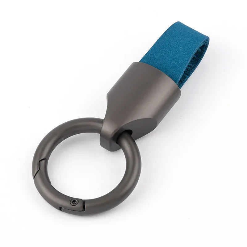 Cowhide Leather Keychain Carabiner Ring Everyday Carry