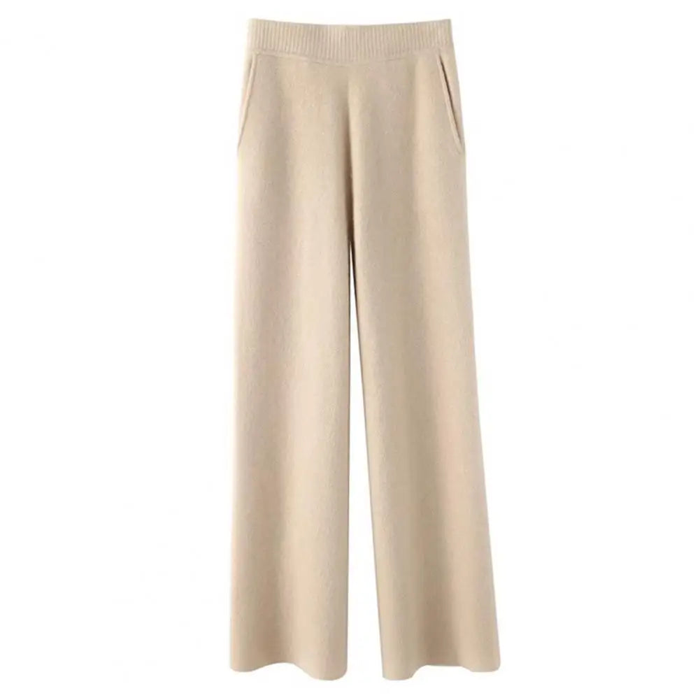 Drape High Waist Wide Leg Pants For Women Casual Loose Fit, Autumn Winter Trousers