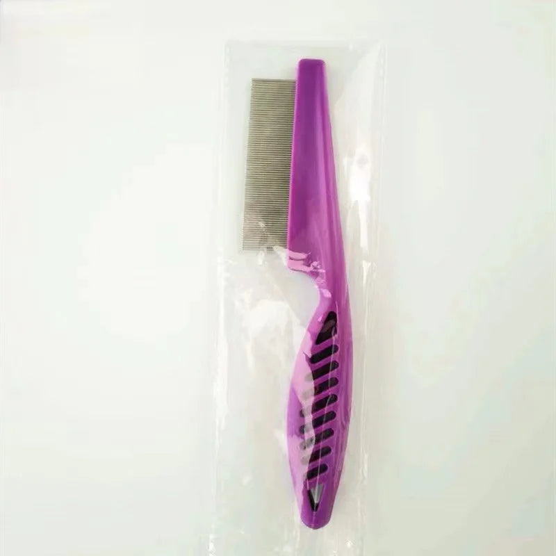 Stainless Steel Pet Grooming Comb - Flea &amp; Shedding Brush for Cats &amp; Dogs, Massage Tool