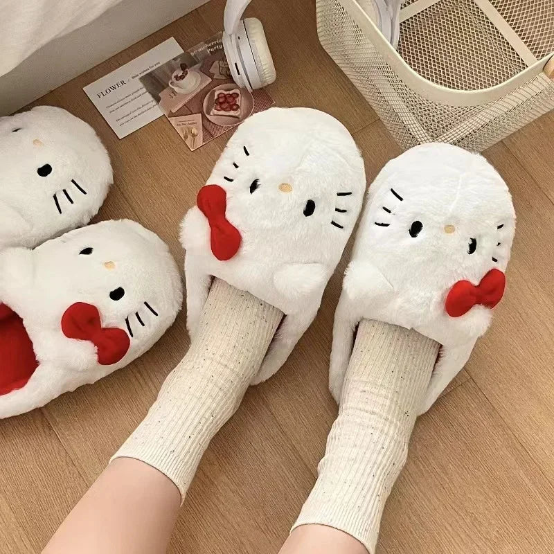 Warm Unisex Slippers - Plush-Lined, Plush Fabric, Indoor Home Wear For Autumn And Winter