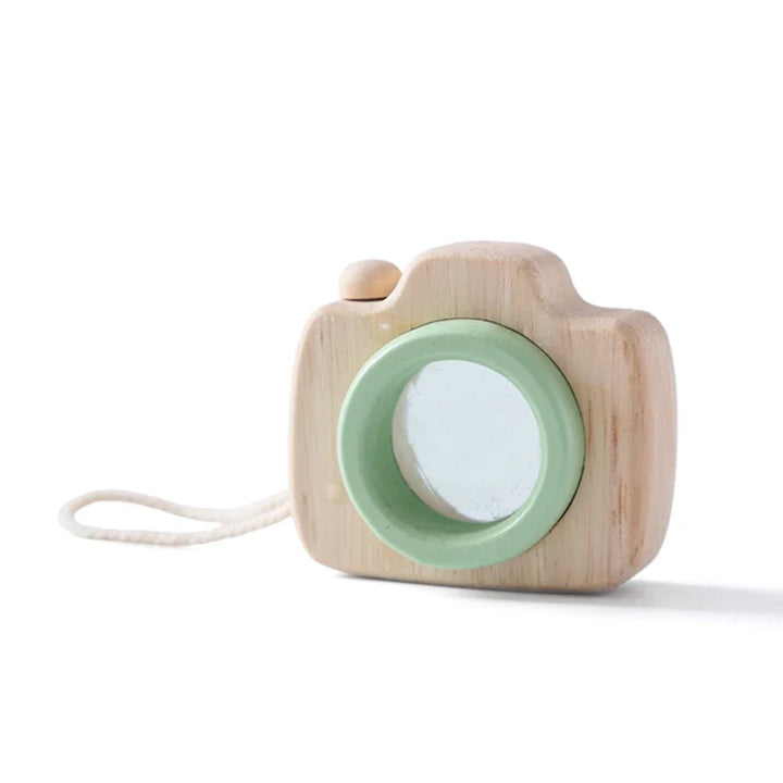 Wooden Montessori Camera Toy for Babies, BPA-Free, Safe Outdoor Gift for Toddlers, Encourages Creative Play and Skill Development