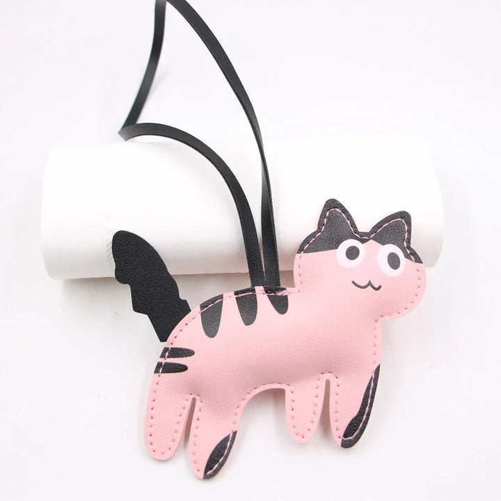 Bear Keychain PU Leather Mini Bag Charm Cute Gift Accessory