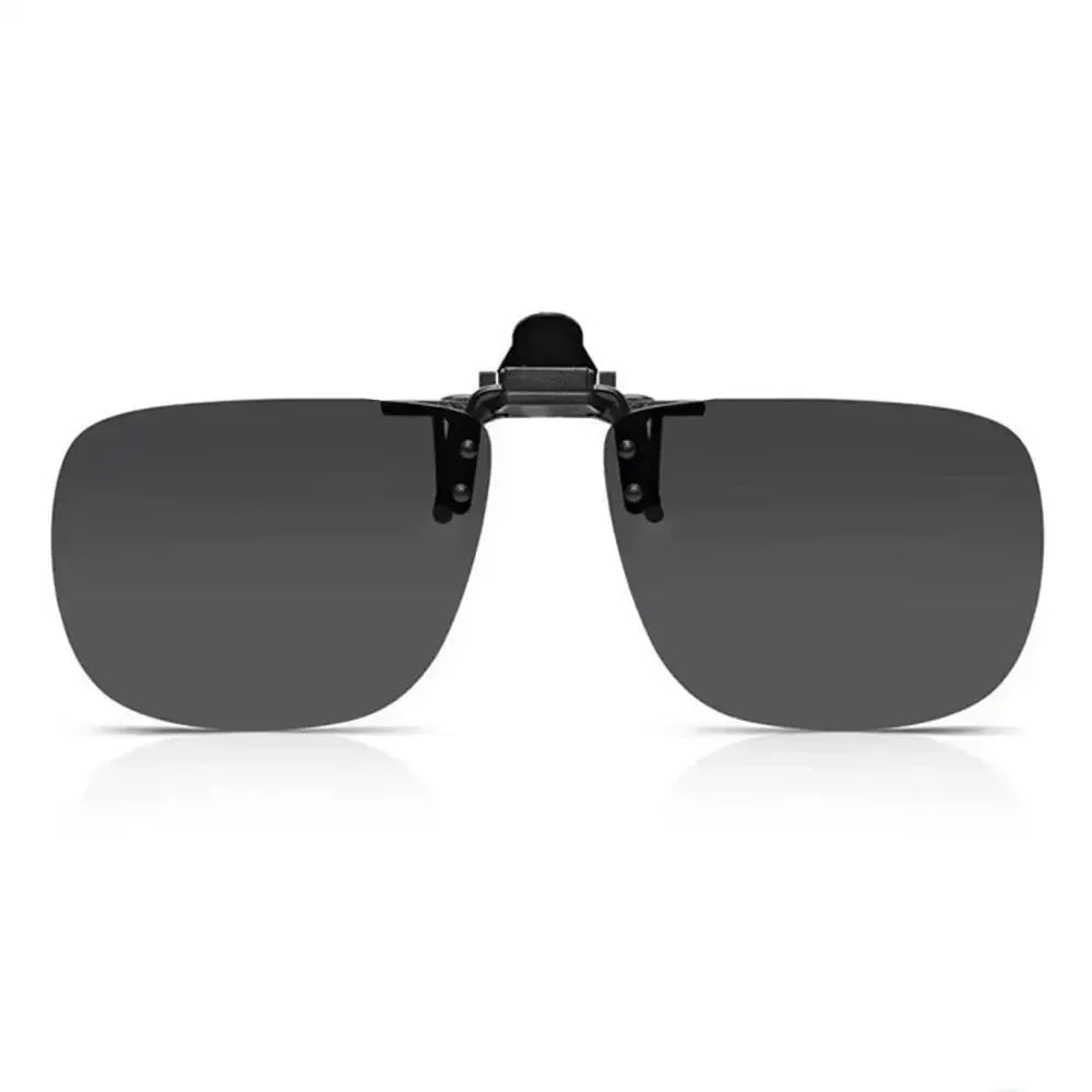 Clip-On Sunglasses Polarized UV400 Night Vision Driving Glasses Square Clip-Ons Anti-Glare Vintage Style 2026