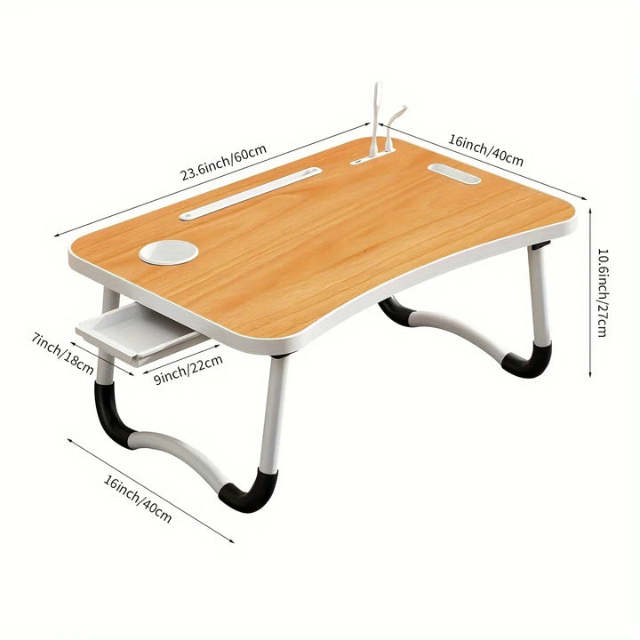 Bed Desk Liftable Folding Laptop Table for College Students and Children Study