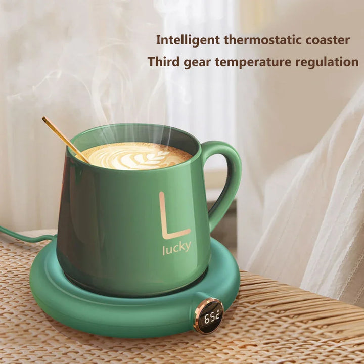 Portable USB Cup Warmer 3 Gear Smart Coffee Mug Heating Coaster for Tea and Milk