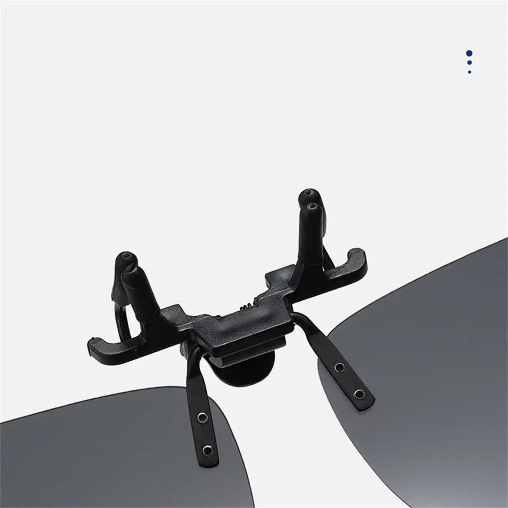 Clip-On Sunglasses Polarized UV400 Night Vision Driving Glasses Square Clip-Ons Anti-Glare Vintage Style 2026