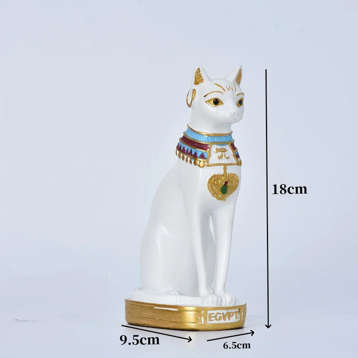 Cat Statue Mini Egyptian Cat Goddess Resin Decor For Home And Garden Retro Gift Idea