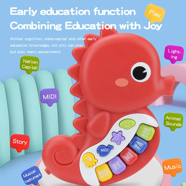 Baby Piano Music Toys Seahorse Electronic Piano for Kids Gifts Age 1 Plus