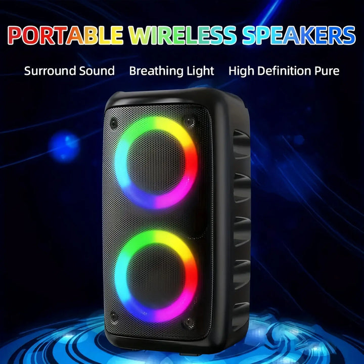 Karaoke Speaker Portable Bluetooth System With Microphone And LED Lights For Home Parties Fall 2025