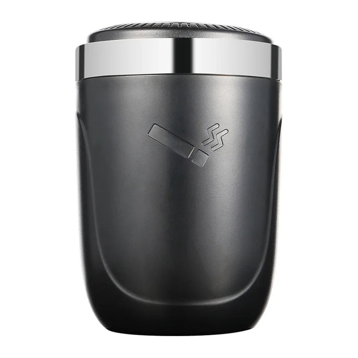 Car Ashtray One-Click Opening with LED Light - Splash Proof Alloy Liner, Automotive Interior Accessory Fall 2026 Gift