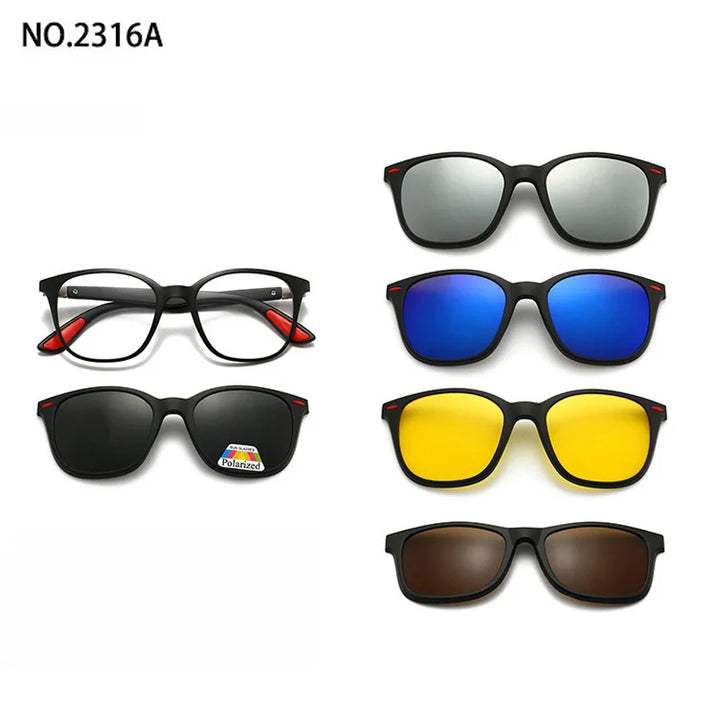 Magnetic Clip Sunglasses Interchangeable Lens Set 5 Lenses Polarized Prescription Ready Summer 2026 Gift