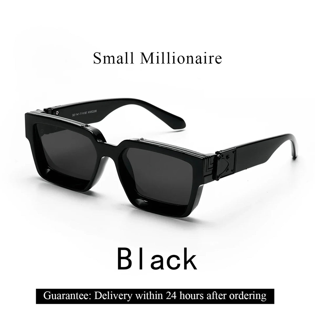 Sunglasses Black Retro Square Shades Luxury Fashion Eyewear Fall 2026 Trend Gift Idea