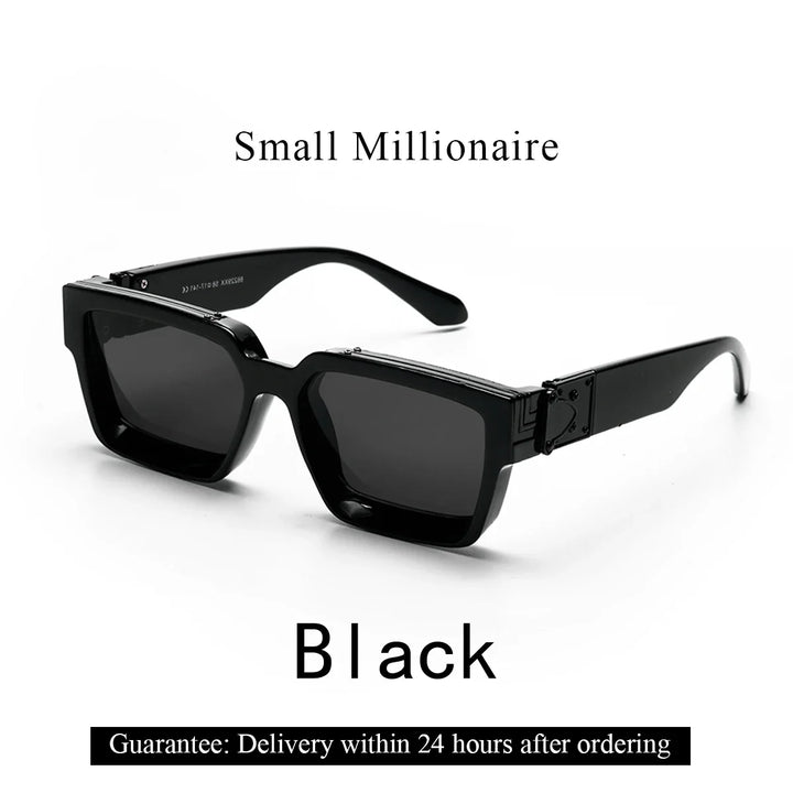 Sunglasses Black Retro Square Shades Luxury Fashion Eyewear Fall 2026 Trend Gift Idea