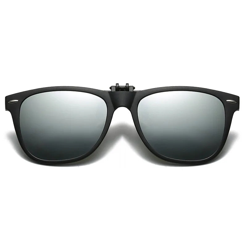 Night Vision Clip-On Sunglasses – Polarized Photochromic UV Anti-Glare Driving Goggles, Vintage Square Style, Fall 2025 Safe Driving