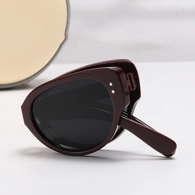 Cat Eye Sunglasses Foldable Narrow Frame Fall 2026 UV Protection Fashion Accessory