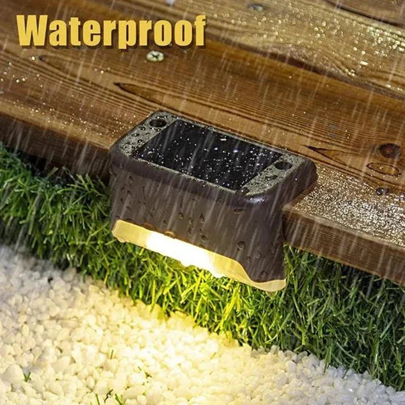 Solar Deck Lights Outdoor Waterproof LED Fence Lights for Patio Stairs Pathway Fall 2026 Eco Friendly
