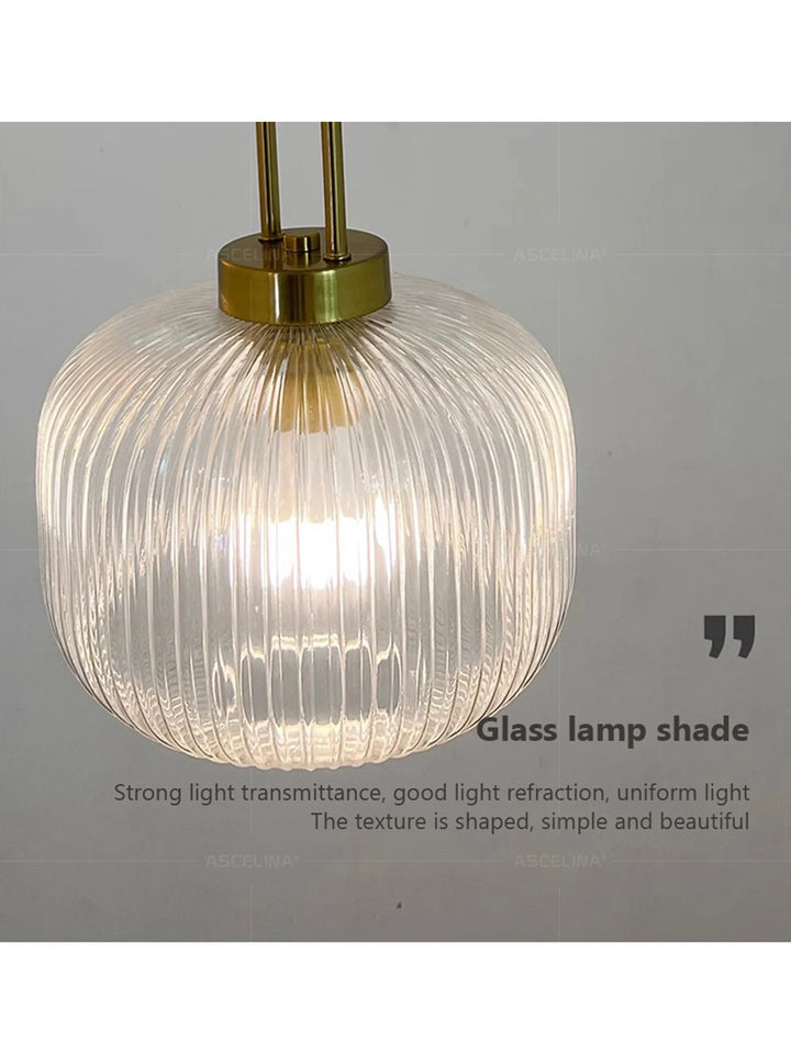 Japandi Glass Pendant Light Japanese Nordic Hanging Lamp Warm
