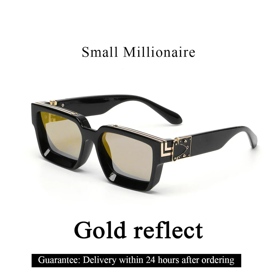 Sunglasses Black Retro Square Shades Luxury Fashion Eyewear Fall 2026 Trend Gift Idea