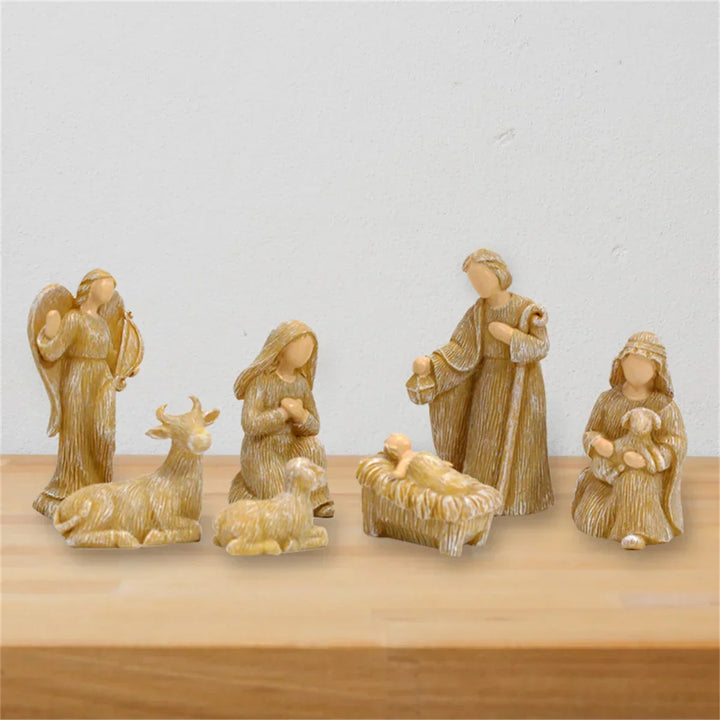 Nativity Set 10-Piece Resin Nativity Scene For Christmas Decor, Timeless Religious Ornaments Gift Idea