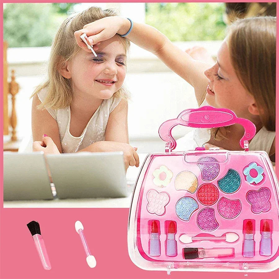 Kids Makeup Kit Princess Makeup Box Play Set With Accessories Ideal Birthday Gift 2025
