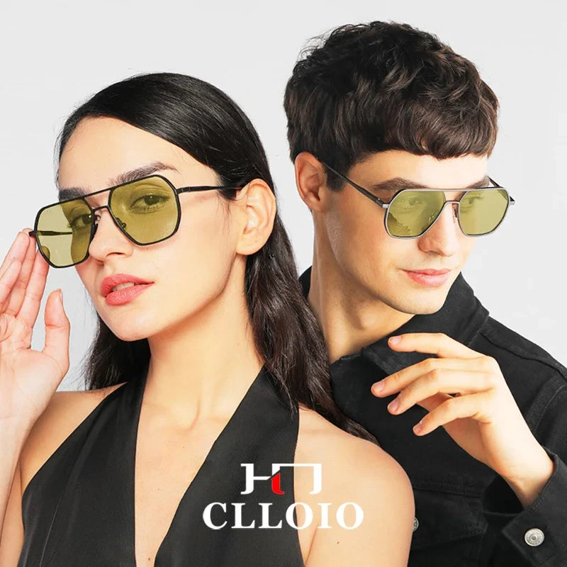 Photochromic Sunglasses Anti Glare Day Night Vision Polarized UV400 Unisex Square Frame Summer 2026 Trend