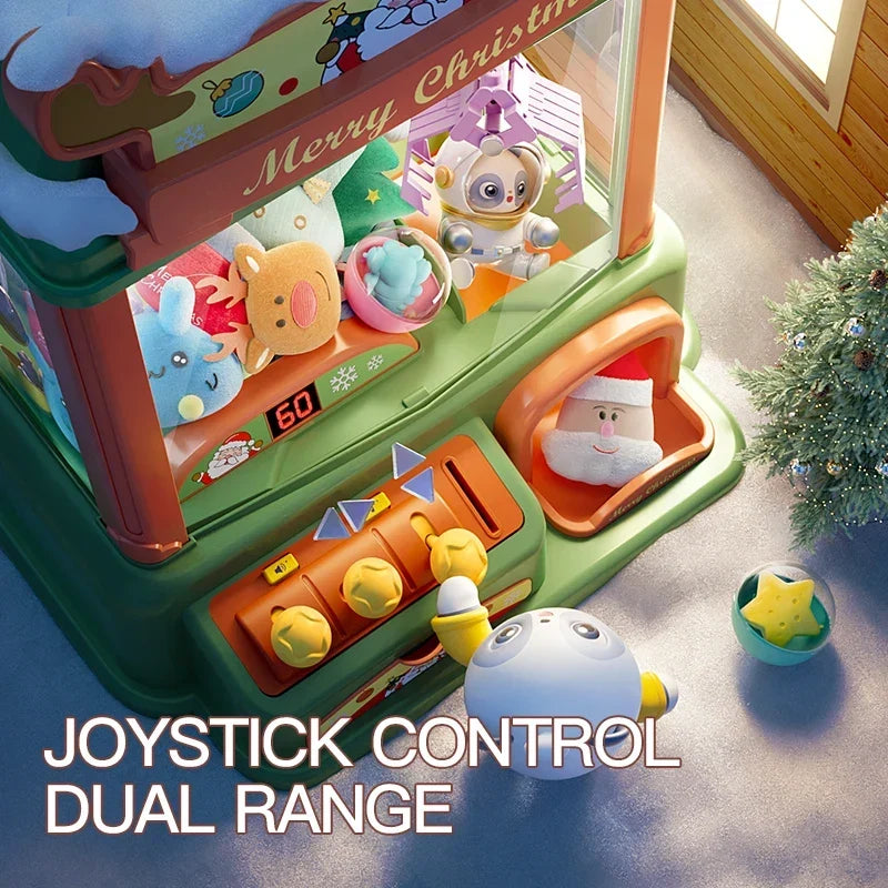 Christmas Doll Claw Machine Premium Set B - Coin Operated Fun Toy for Kids, Festive Gift Idea