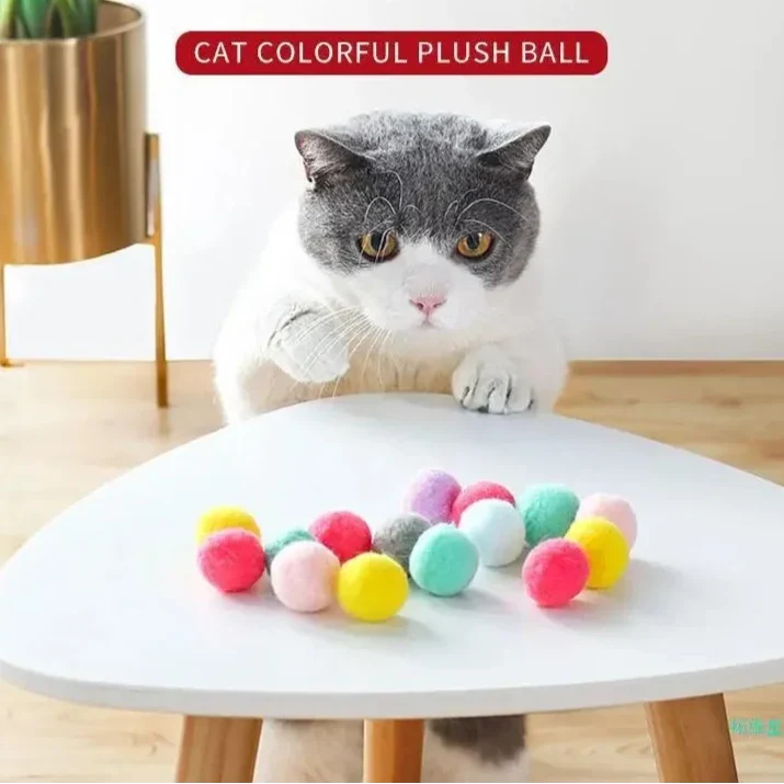 Cat Toys Interactive Launch Toy for Kittens - Plush Ball Shooter Pet Supplies