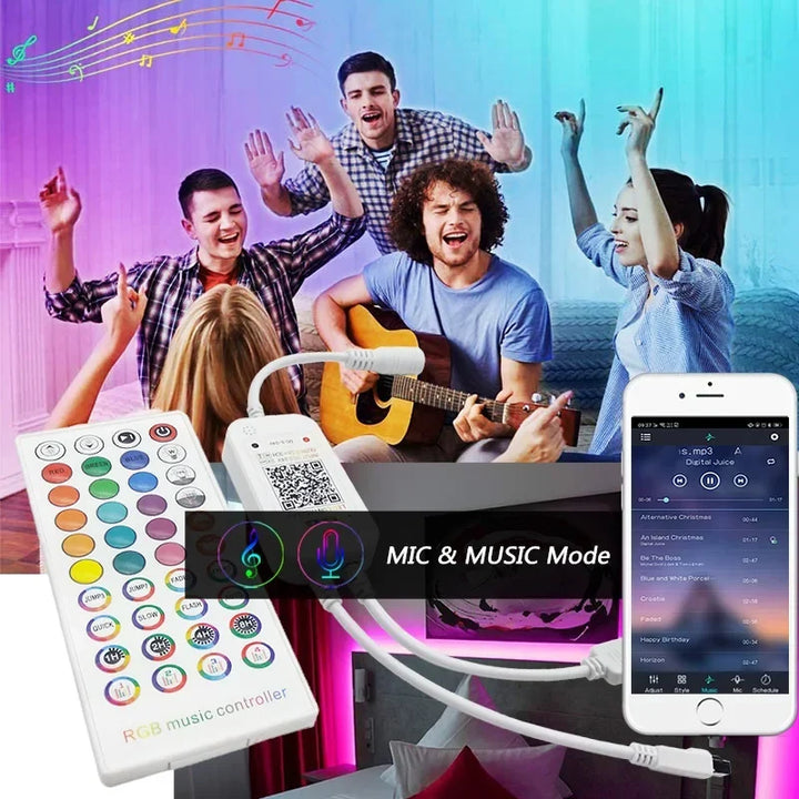 RGB LED Strip Lights 2835 App Music Sync Ambient Decor