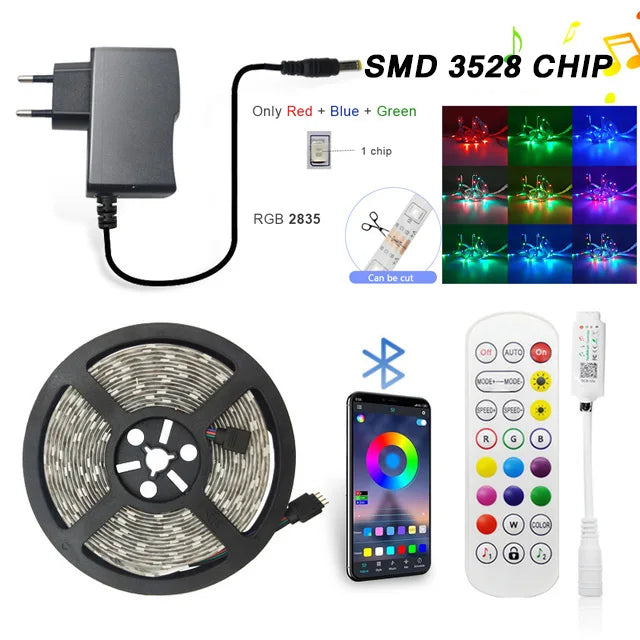 RGB LED Strip Lights 2835 App Music Sync Ambient Decor