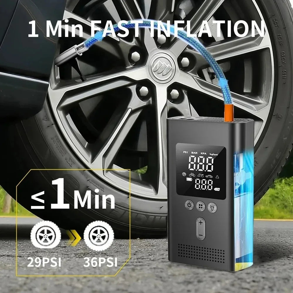 Jump Starter With Air Pump Car Jump Starter 3000A 150 PSI Inflator LED Light Fall 2025 Prep