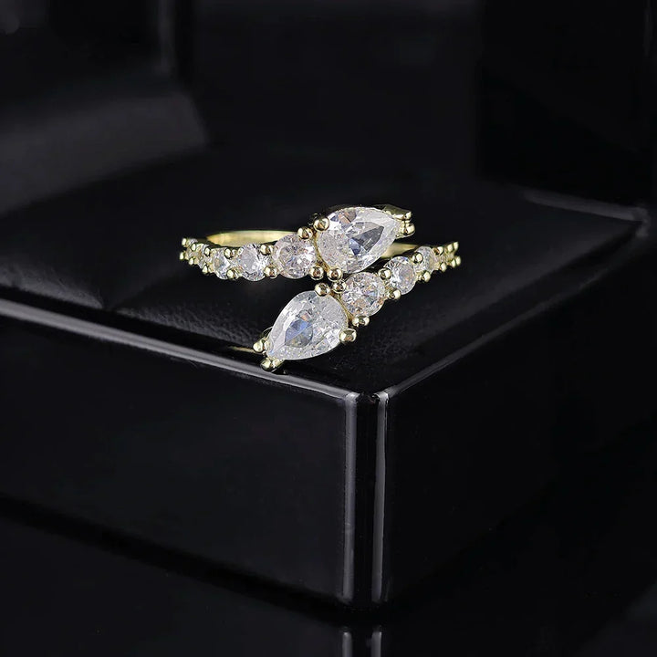 Adjustable Cubic Zirconia Cocktail Ring Valentine Gift 2026 Sparkling Prong Setting